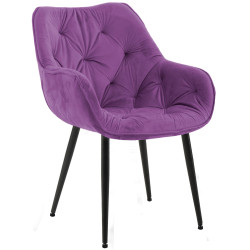 Chaise en velours Tanna violet