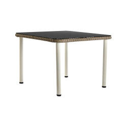 Meubles de jardin DKD Home Decor Blanc Marron Clair 190 x 190 x 70 cm