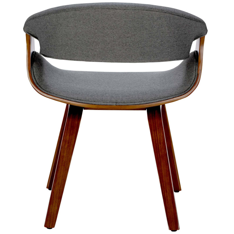 Chaise de salle à manger Foley en tissu noyer/gris