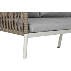 Meubles de jardin DKD Home Decor Blanc Marron Clair 190 x 190 x 70 cm