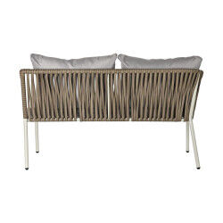 Meubles de jardin DKD Home Decor Blanc Marron Clair 190 x 190 x 70 cm