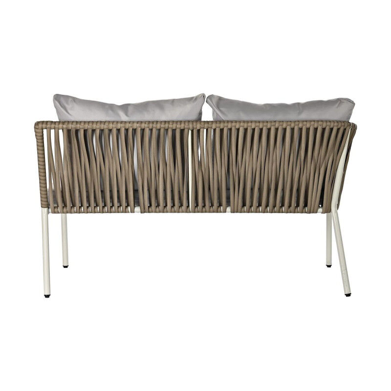 Meubles de jardin DKD Home Decor Blanc Marron Clair 190 x 190 x 70 cm