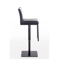 Tabouret de bar Panama B en cuir artificiel noir