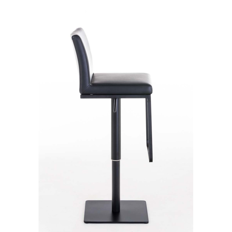 Tabouret de bar Panama B en cuir artificiel noir