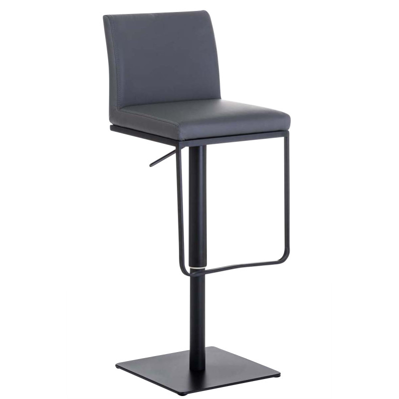 Tabouret de bar Panama B en cuir artificiel gris