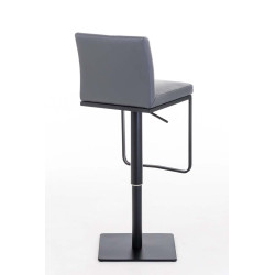 Tabouret de bar Panama B en cuir artificiel gris