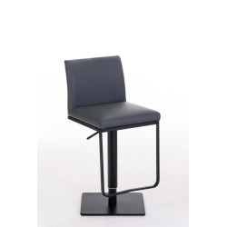 Tabouret de bar Panama B en cuir artificiel gris