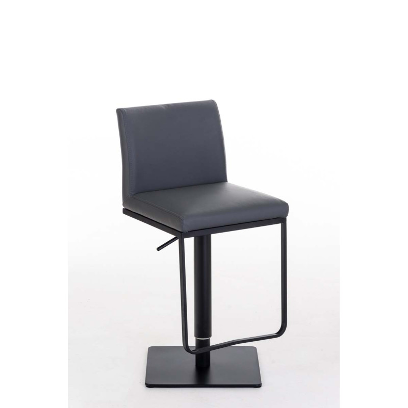Tabouret de bar Panama B en cuir artificiel gris