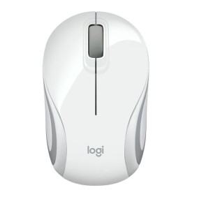 Souris mini - Sans fil - Logitech - M187 - Optique - Blanc