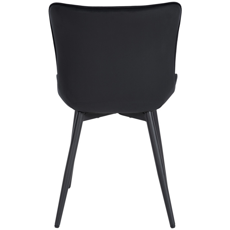 Lot de 2 chaises Largo, velours noir