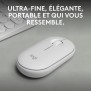 Souris - Sans fil - Logitech - Pebble Mouse 2 M350s - Blanc