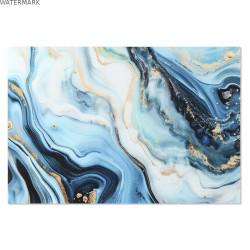 Cadre Home ESPRIT Bleu Doré Imprimé 150 x 0,4 x 100 cm
