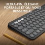 Clavier - Sans fil - Logitech - Pebble Keys 2 K380s - Bouton Easy-switch - Graphite