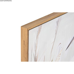 Cadre Home ESPRIT Blanc Beige Gris Oiseau Oriental 80 x 3,5 x 80 cm (2 Unités)