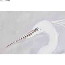 Cadre Home ESPRIT Blanc Beige Gris Oiseau Oriental 80 x 3,5 x 80 cm (2 Unités)