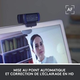 Webcam - Full HD 1080p - Logitech - HD PRO C920 Refresh - Microphone intégré - Noir