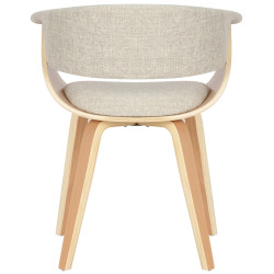 Lot de 2 chaises Bruce en tissu naturel/crème