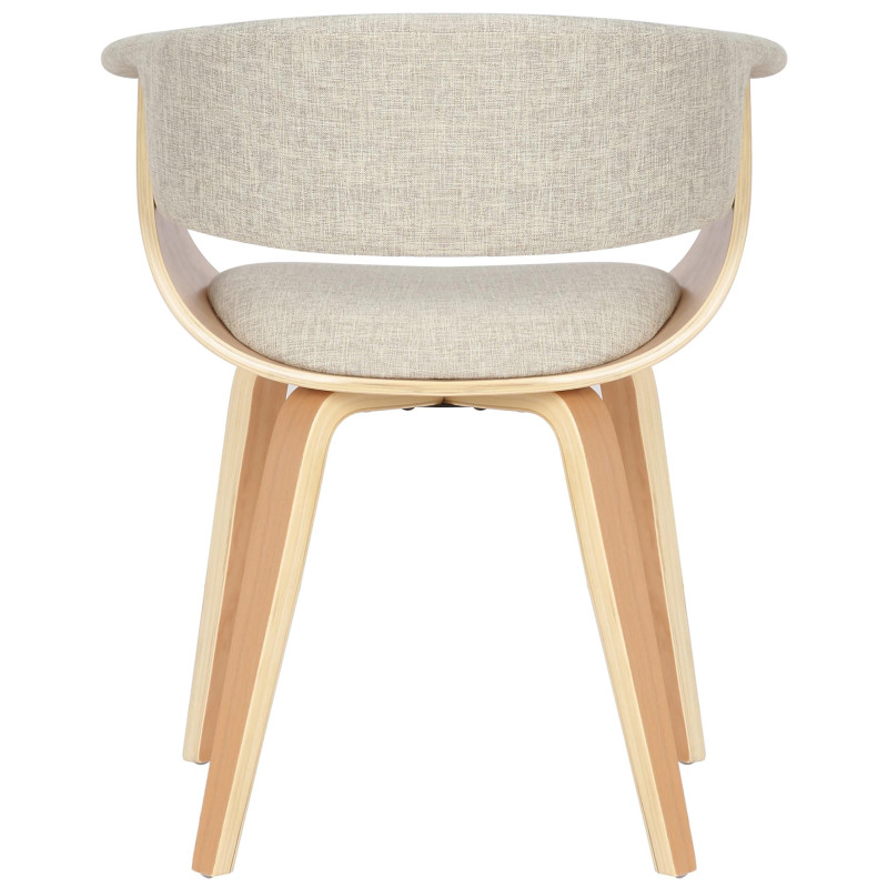 Lot de 2 chaises Bruce en tissu naturel/crème