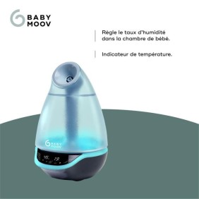 Babymoov Hygro(+) – Humidificateur d'air, 22h d'Autonomie, Silencieux, Diffuseur Huiles Essentielles