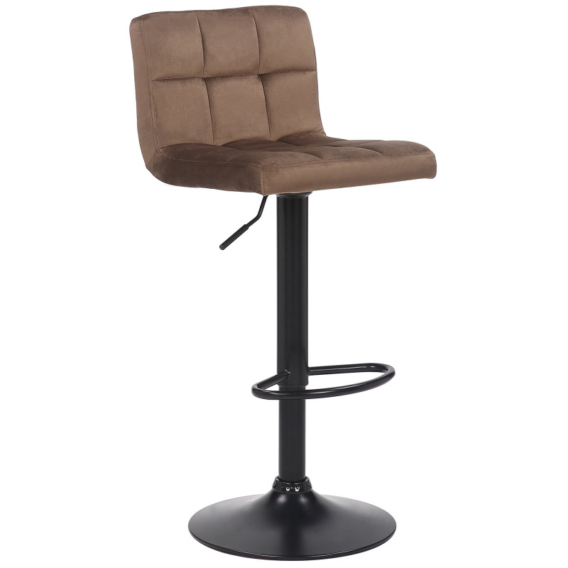 Tabouret de bar Feni en velours marron