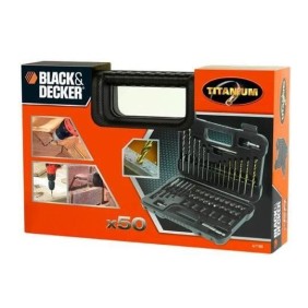 Coffret de perçage et vissage BLACK+DECKER - A7188-XJ - 50 accessoires titanium