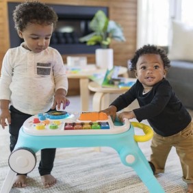 Trotteur et Table d'Activité 4 en 1 Jouet Musical - BABY EINSTEIN - Mix ‘N Roll - 100 Sons - Découverte musique et couleurs