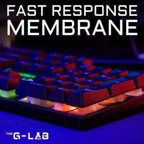 Clavier Gaming - Membrane RGB - THE G-LAB - KEYZ-CAESIUM/FR - FR Layout - 12 raccourcis - 19 touches anti ghosting