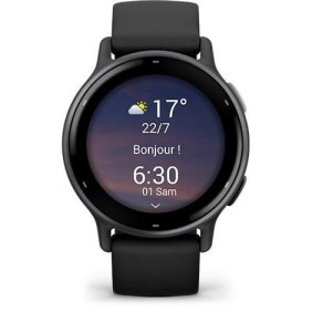 Montre GPS connectée - GARMIN - Vivoactive 5 - WiFi - 30,4 mm (1,2) - Gris avec bracelet Noir