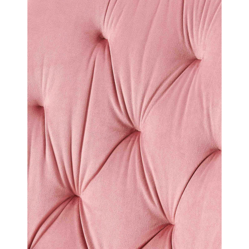 Chaise de salle à manger Wallace en velours rose