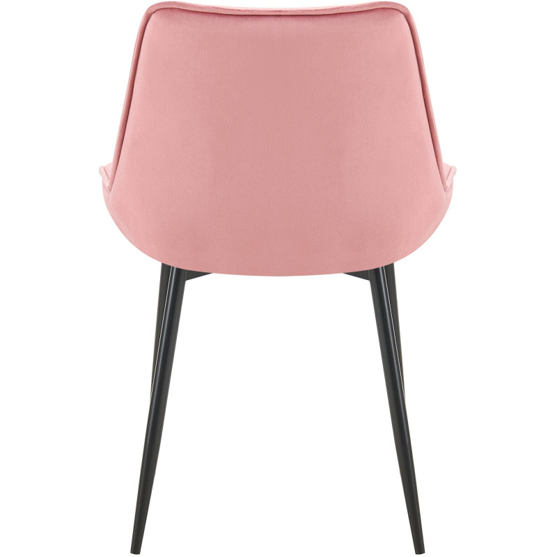 Chaise de salle à manger Wallace en velours rose