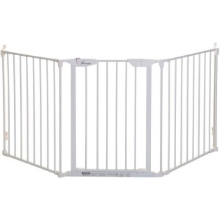 Barriere de sécurité - DREAMBABY - NEWPORT - 3 panneaux - 85,5-200 x 74 cm - Bidirectionnel - Blanc