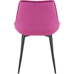 Chaise de salle à manger Wallace en velours violet