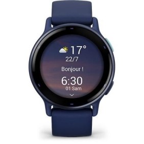 Montre GPS connectée - GARMIN - Vivoactive 5 - WiFi - 30,4 mm (1,2) - Bleu métalisé avec bracelet Bleu