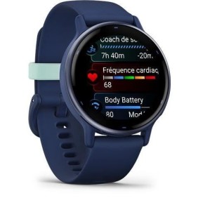 Montre GPS connectée - GARMIN - Vivoactive 5 - WiFi - 30,4 mm (1,2) - Bleu métalisé avec bracelet Bleu