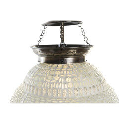 Suspension DKD Home Decor Blanc Métal Verre 25 W 23 x 23 x 33 cm