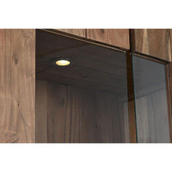 Présentoir DKD Home Decor 80 x 40 x 197 cm Verre Aluminium Acacia