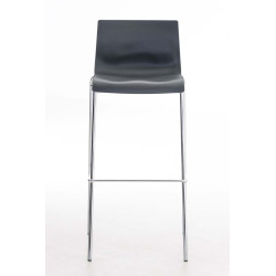 Tabouret de bar chromé Hoover avec cadre à 4 pieds gris