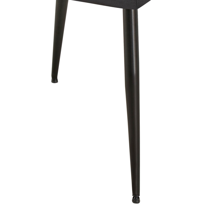 Lot de 2 chaises de salle à manger Emia en velours noir