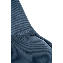 Ensemble de 4 chaises Linares Cord, bleu foncé