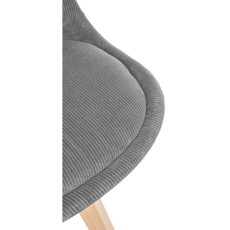 Lot de 4 chaises en corde Linares grises