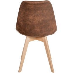 Ensemble de 4 chaises Linares Vintage marron