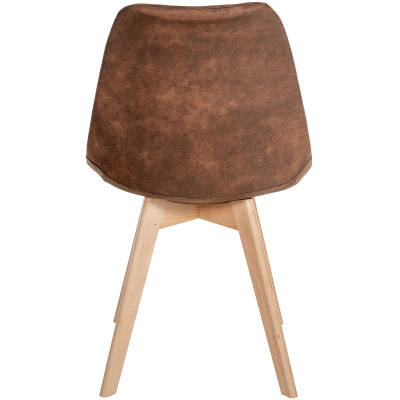 Lot de 4 chaises Linares Vintage marron