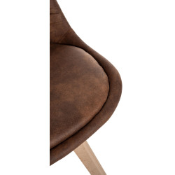 Ensemble de 4 chaises Linares Vintage marron