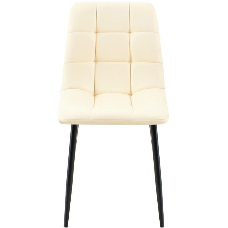 Chaise de salle à manger Antibes, similicuir crème