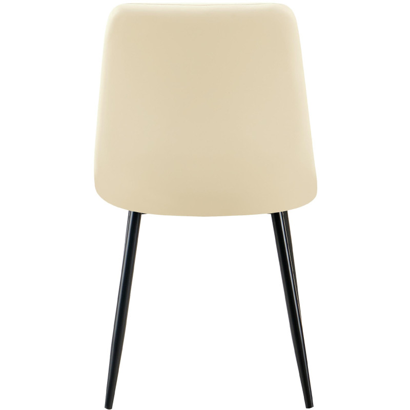 Chaise de salle à manger Antibes, similicuir crème