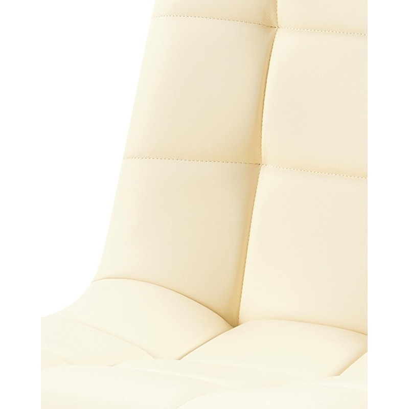 Chaise de salle à manger Antibes en similicuir crème