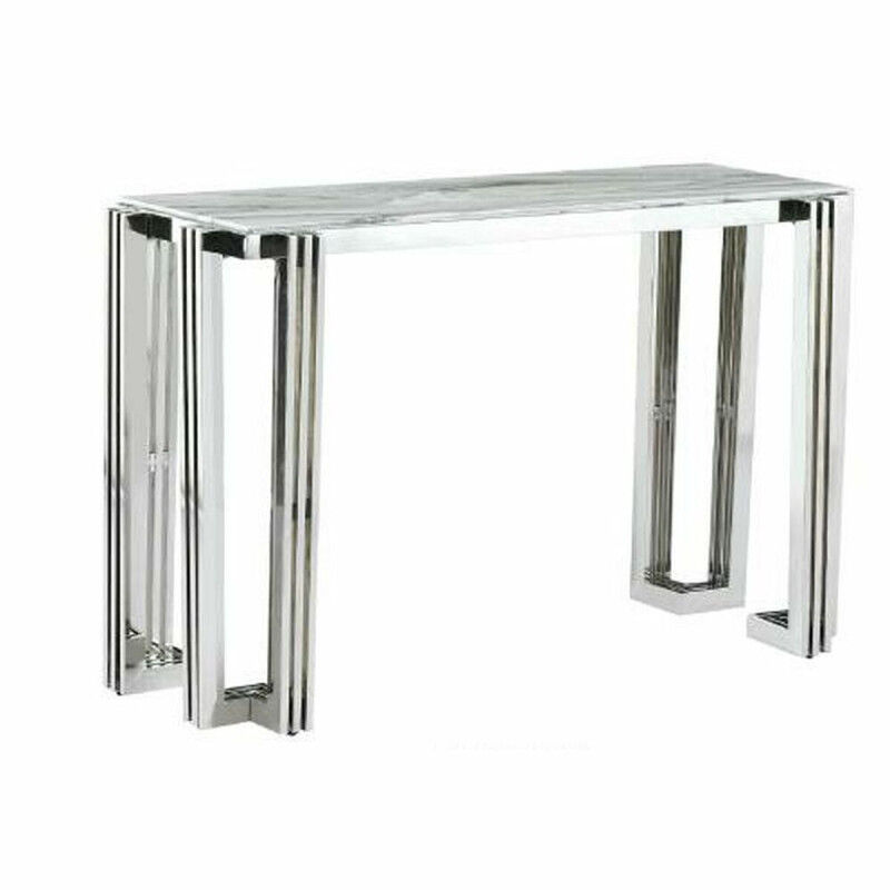 Meuble d'Entrée DKD Home Decor Blanc Argenté 120 x 45 x 78 cm