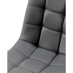 Chaise de salle à manger Antibes, similicuir gris foncé