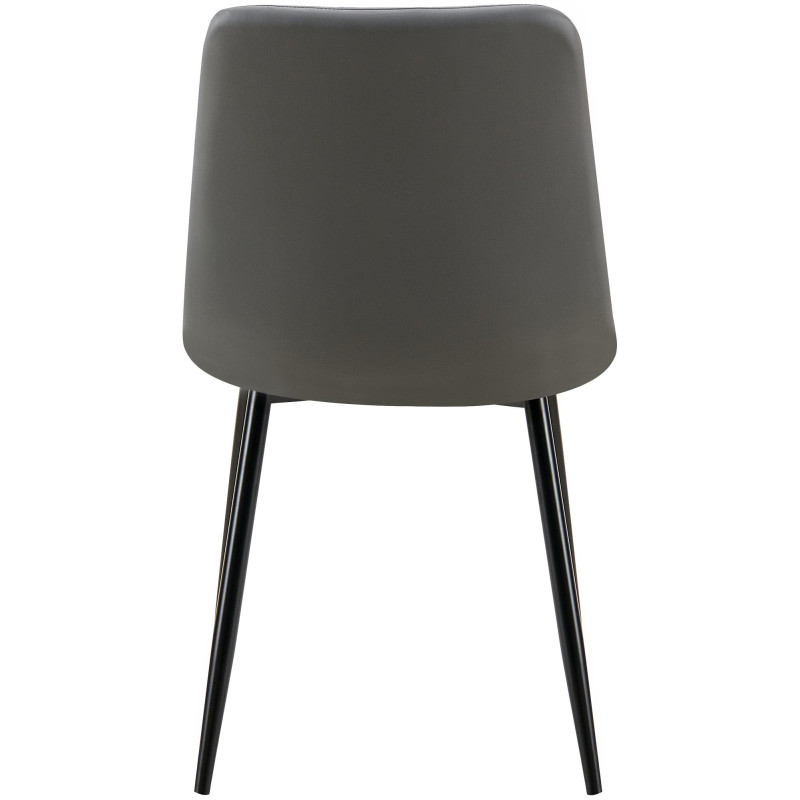 Chaise de salle à manger Antibes, similicuir gris foncé