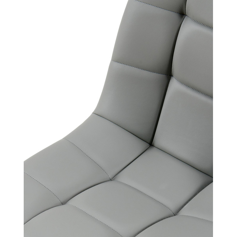 Chaise de salle à manger Antibes, similicuir gris clair